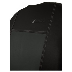 Poťahy pre ŠKODA KODIAQ 5 miestne (od 2016) Exclusive Alcantara (Alcantara-koža) tmavo šedá (vyp)