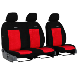 Poťahy pre CITROËN Berlingo 2+1 III (od 2018) Elegance (velour-velour) červená (vyp)