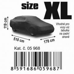 Ochranná autoplachta FULL XL 533x177x119cm NYLON rozbalená (vyp)