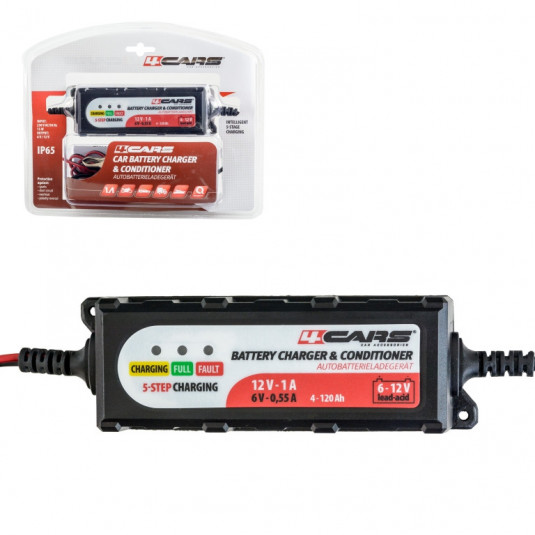 Inteligentná 5-stupňová nabíjačka-udržiavačka 6V/12V 1A (max 120Ah)