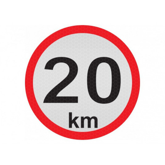 Samolepka reflexná malá - 20km