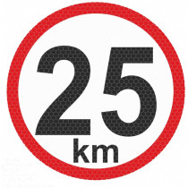 Samolepka reflexná malá - 25km