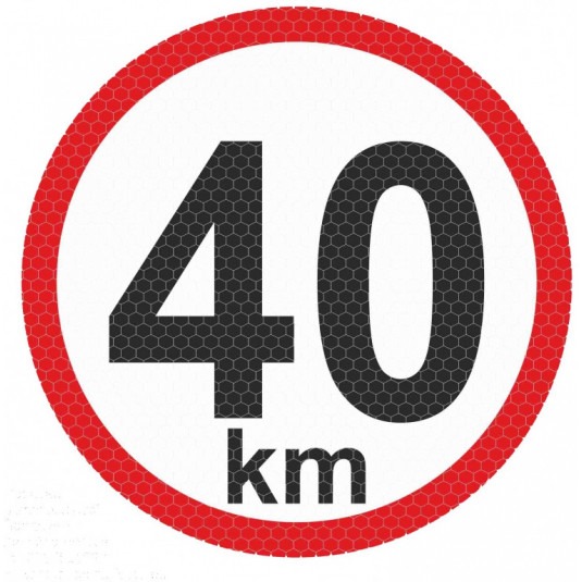 Samolepka reflexná malá - 40km