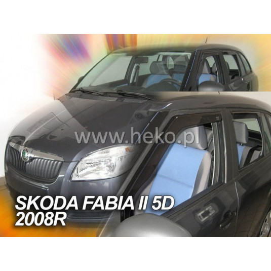 Deflektory ŠKODA Fabia II 5D (+zadné) Combi (2007-2014)