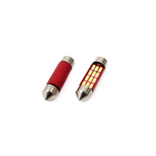 Žiarovky LED CANBUS 12SMD 4014 Festoon 39mm White 12V/24V (2ks) V2