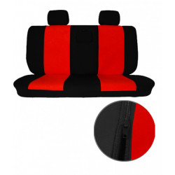 Autopoťahy Elegance červeno-čierne (velour-velour)