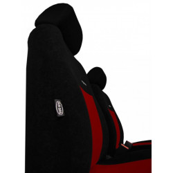 Autopoťahy Elegance bordovo-čierne (velour-velour)