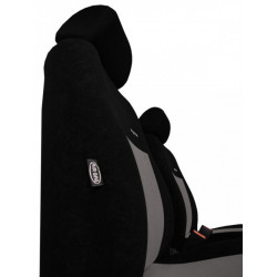 Autopoťahy Elegance šedo-čierne (velour-velour)