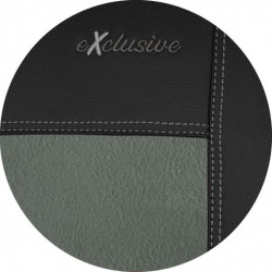 Autopoťahy Exclusive Alcantara slabo šedo-čierne (Alcantara-koža)