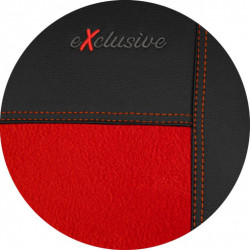 Autopoťahy Exclusive Alcantara červeno-čierne (Alcantara-koža)