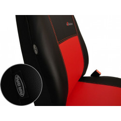 Autopoťahy Exclusive Leather červeno-čierne (koža)