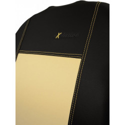 Autopoťahy Exclusive Leather béžovo-čierne (koža)