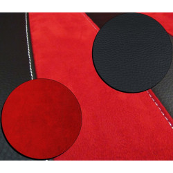 Autopoťahy GT čierno-čierne (Alcantara-koža)