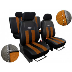 Autopoťahy GT hnedo-čierne (Alcantara-koža)