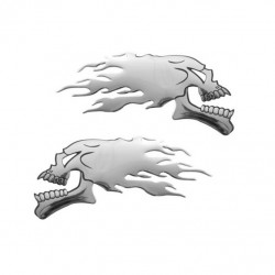 3D samolepka horiace lebky 2ks