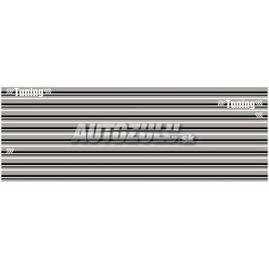 Samolepka na bok auta tuning sivá