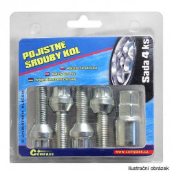 Poistné skrutky kolies A M12x1, 25x26mm kužeľové sedlo