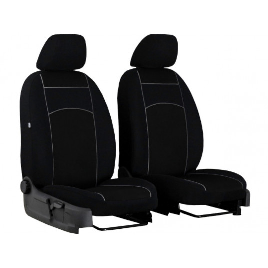 Predné autopoťahy Tuning 1+1 100% čierne 2ks