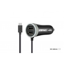 Nabíjačka do auta 12/24V Micro USB + 2x USB 2.4A PCH PRO-01