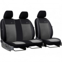 Univerzálne poťahy pre dodávky Exclusive Alcantara 2+1 tmavo sivo-čierne