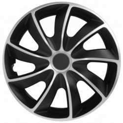 Puklice 14 palcové strieborno-čierne