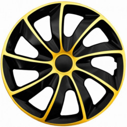 Puklice 15 palcové zlato-čierne