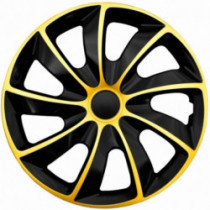 Puklice 16 palcové zlato-čierne