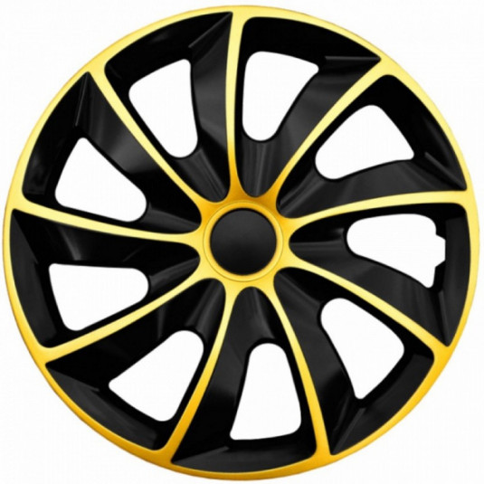 Puklice 16 palcové zlato-čierne