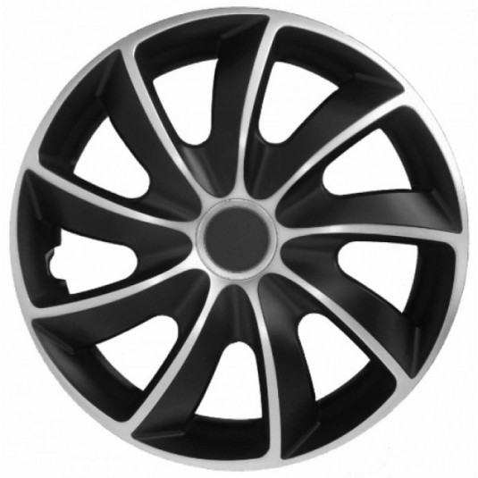 Puklice 17 palcové strieborno-čierne