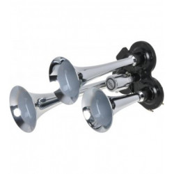 Fanfára chrómová 3 tónová 12/24V