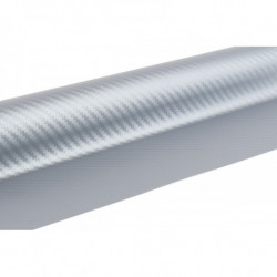 Karbónová fólia strieborná 3D 30cm x 150cm