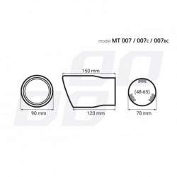 Koncovka výfuku (Ø výfuku do 65mm) MT 007BC