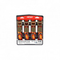 Upínacie pásy s račňou 700kg 25mm 4,5m 4ks BELT-03