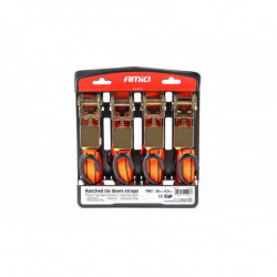 Upínacie pásy s račňou 700kg 25mm 4,5m 4ks BELT-03