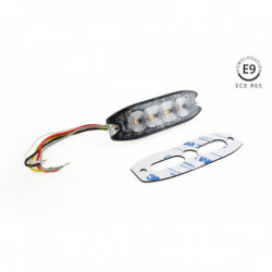 Výstražné osvetlenie oranžové 4x3W LED R65 R10 12/24V IP67