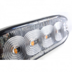 Výstražné osvetlenie oranžové 4x3W LED R65 R10 12/24V IP67