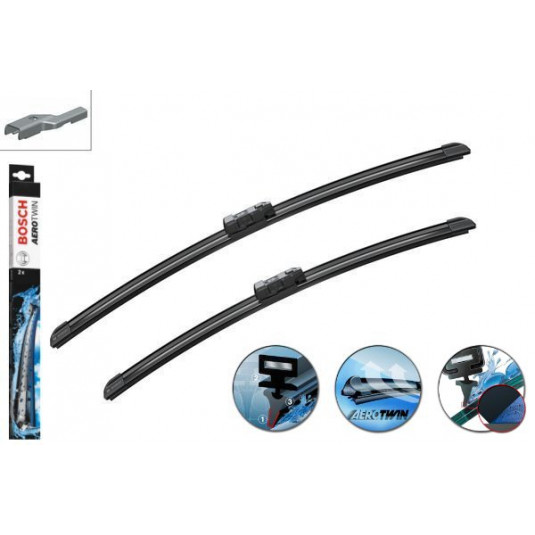 Stierače Bosch Aerotwin sada pre VOLKSWAGEN Polo Classic [9N4] ( 04.05-02.10) 530/475mm