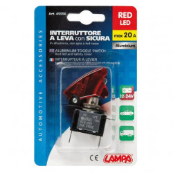 Spínač páčkový 12 V 20 A červený Model 2