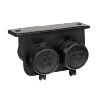 Zásuvka s uzáverom dvojitá 12/24 V do 15 A