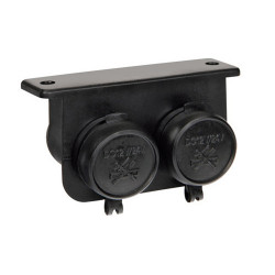 Zásuvka s uzáverom dvojitá 12/24 V do 15 A