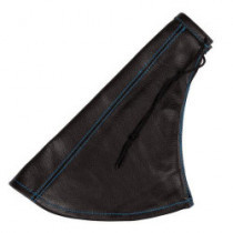 Poťah páky ručnej brzdy koža s modrým šitím