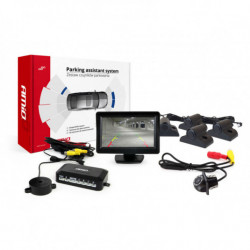 Asistenty parkovania TFT01 4,3 s kamerou HD-305-LED 4-senzorové čierne Truck