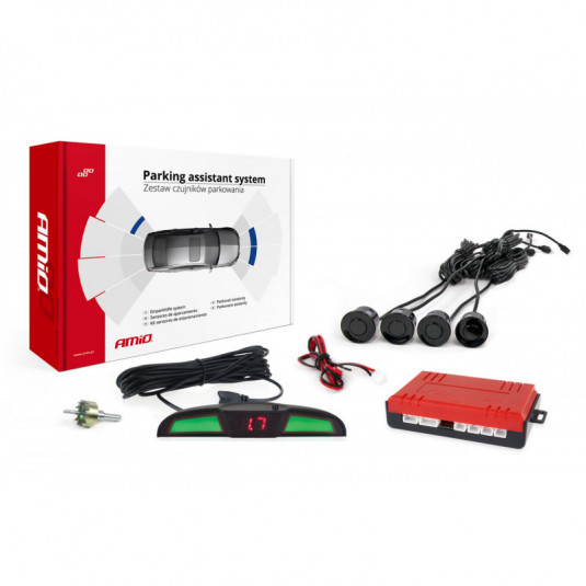 Asistenty parkovania LED COB 4-senzorové čierne