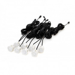 Asistenty parkovania LED 8-senzorové biele