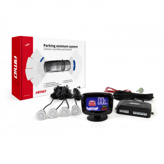 Asistenty parkovania LED-GRAF 4-senzorové, strieborné