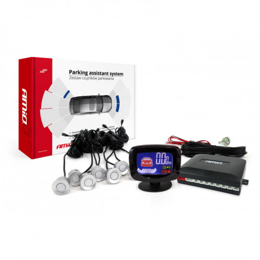 Asistenty parkovania LED-GRAF 8-senzorové strieborné