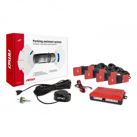 Asistenty parkovania so zvukovým signalizátorom/bzučiak 4-senzorové čierne vnútorné 16,5mm