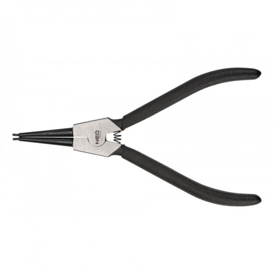 NEO Kliešte na poistné krúžky 140 mm, vonkajšie, s pevným hrotom, CrMo, rozsah 10-25 mm, priemer hrotu 1,5 - 2,0 mm