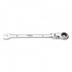 NEO Kombinovaný kľúč - plochý-očkový s kĺbom a račňou 15 x 220mm