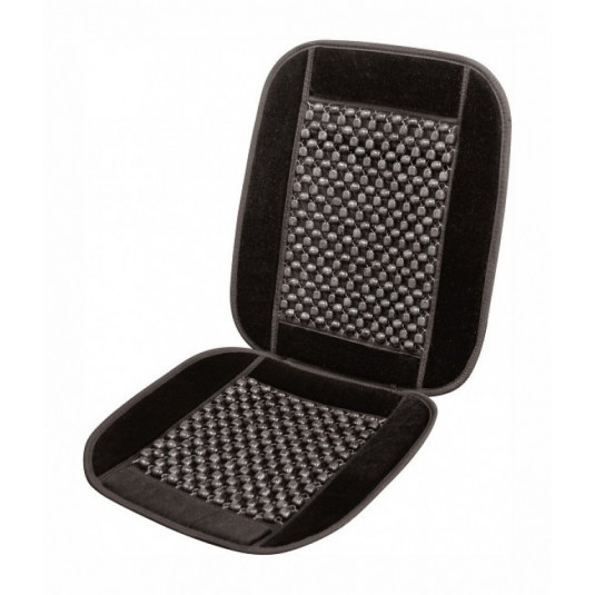 Poťah sedadla guličkový s lemom čierny 93x44cm